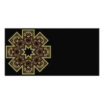 tribal star personalized photo card