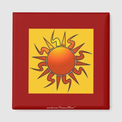 Tribal Sun Magnet by DianasMoon Feel the heat