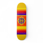 Tribal Sun Rainbow Colored Skateboard