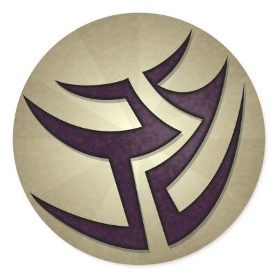 Tribal Switchback Round Sticker by jamieco