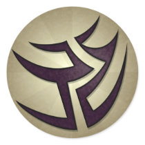 Tribal Switchback Round Sticker