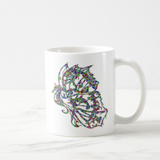 Tribal Tattoo Butterfly Seahorse Mug