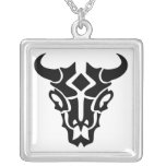 Tribal Tattoo Cow Skull Pendants