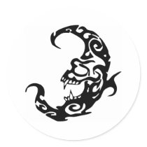 Tribal Tattoo Evil Moon stickers