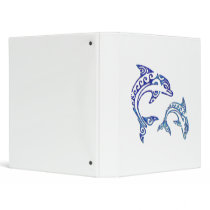Tribal Tattoo Porpoise Duo 3 Ring Binder
