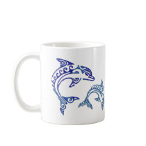 Tribal Tattoo Porpoise Duo Mugs