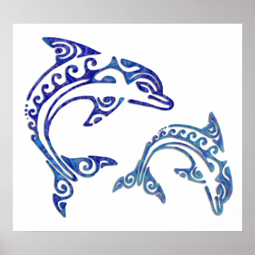 tribal tattoo porpoise duo poster zazzle tribal tattoo porpoise duo poster zazzle