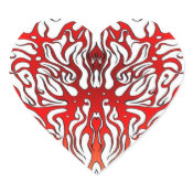 tribal tattoo heart sticker