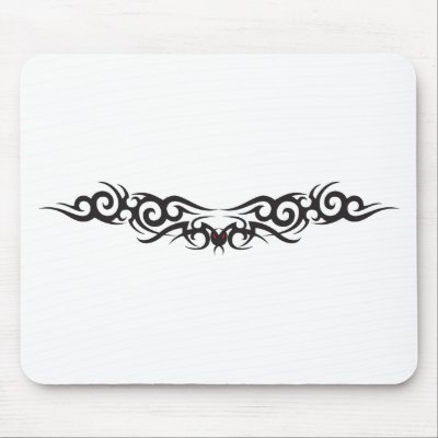 Tribal Tattoo Wing Mouse Pad