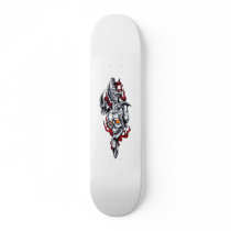 Tribal tattoo with skull skateboard decks