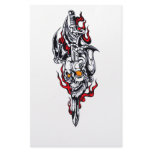 Tribal tattoo with skull customized stationery