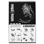 Tribal tattoos 2008 calendar - Single page noir