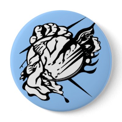 Tribal Thunder Cloud Tattoo Button by TattooTeez