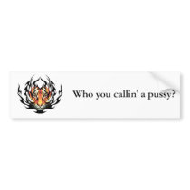 tribal Tiger Tattoo Bumper Sticker