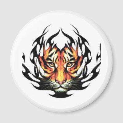 tribal Tiger Tattoo Magnet by funny tshirt