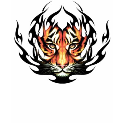 Tribal Tiger Tattoo on Tribal Tiger Tattoo Tshirt From Zazzle Com