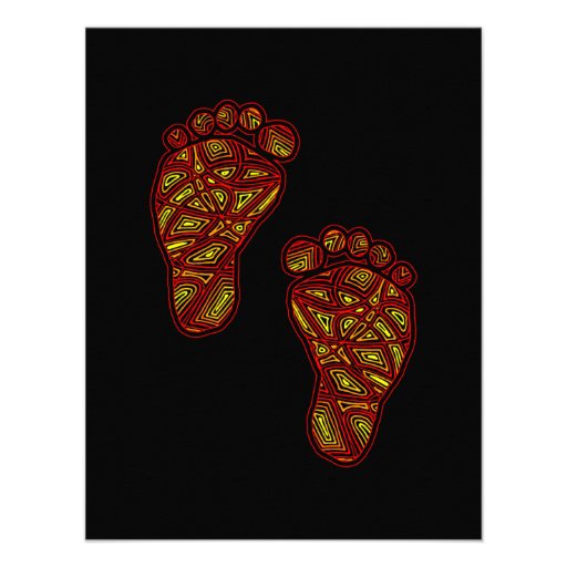 Tribal Toes Baby Shower Invitation