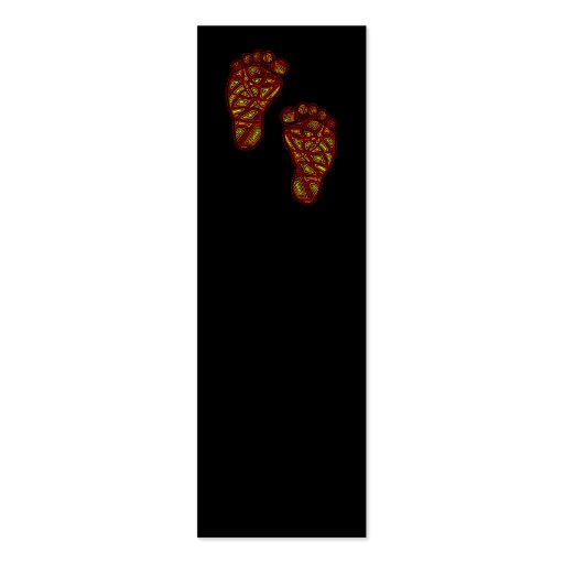 Tribal Toes Mini Bookmark - Business Card (front side)
