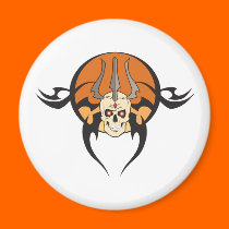 tribal trident of death skull magnets