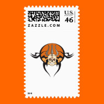 tribal trident of death skull stamps