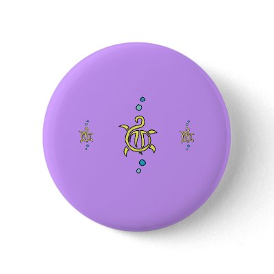Tribal Turtles Button by turtle53322