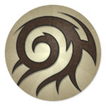 Tribal Twirl Round Sticker