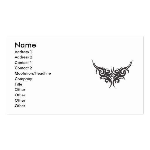 tribal-vector-clipart-5, Name, Address 1, Addre... Business Cards