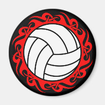tribal volleyball fridge magnets
