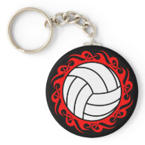 tribal volleyball keychain