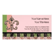 Tribal Voodoo Fleur de lis Customized Photo Card
