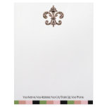 Tribal Voodoo Fleur de lis Personalized Letterhead
