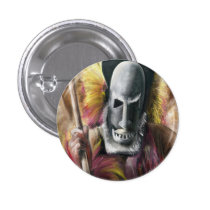 Tribal Warrior painting button buttons
