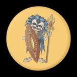 Tribal Warrior Skull magnets