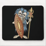Tribal Warrior Skull mousepads