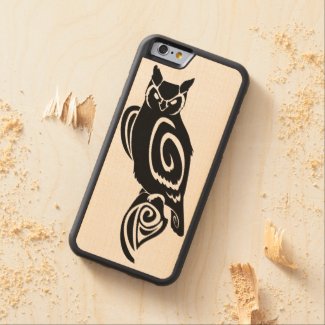 Tribal Wise Great Horned Owl Carved® Maple iPhone 6 Bumper