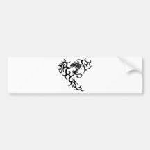 Tribal with dragon bumper sticker