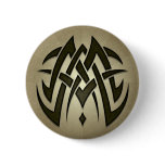 Tribal Woven Blades Round Button