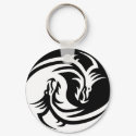 Tribal Yin Yang keychain
