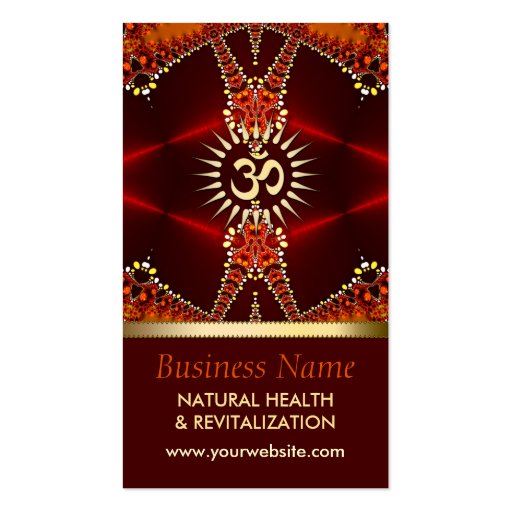 Tribal Yoga Eastern New Age Business Card (back side)