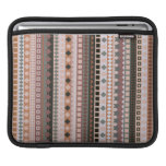 Tribal ZigZag Stripes Brown and Taupe Elegant Sleeve For iPads