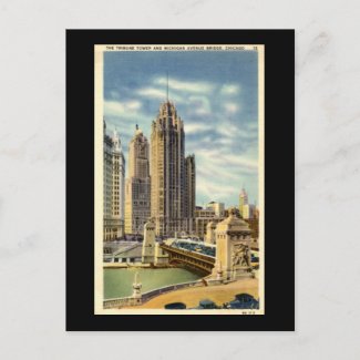 Tribune Tower, Chicago Vintage postcard