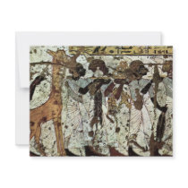 Tributbringende Africans By Maler Der Grabkammer D Custom Invitation