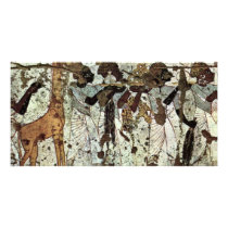 Tributbringende Africans By Maler Der Grabkammer D Custom Photo Card