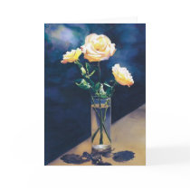 "Tribute" Roses in Vase Still Life cards by PaulJacksonart "Tribute" Roses in Vase Still Life cards