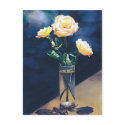 "Tribute" Roses in Vase Still Life postcards