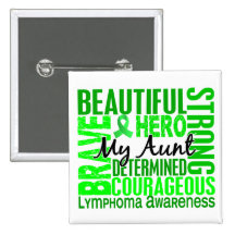 Tribute Square Aunt Lymphoma Button