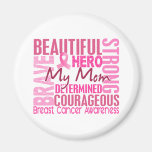 Tribute Square Mom Breast Cancer Magnet