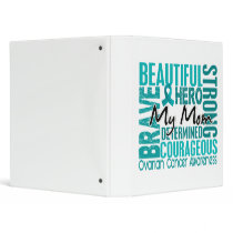 Tribute Square Mom Ovarian Cancer Vinyl Binder