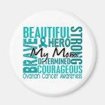 Tribute Square Mom Ovarian Cancer Fridge Magnets