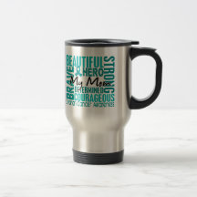 Tribute Square Mom Ovarian Cancer Mug